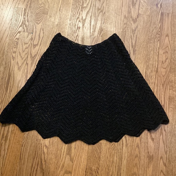 Black Stretch Knit Poncho by Talbots - Picture 6 of 6